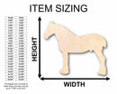 Unfinished Wood Clydesdale Horse Silhouette - Craft- up to 46" DIY