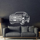 2024 F-250 Platinum Perspective Metal Car Wall Art - NC1271