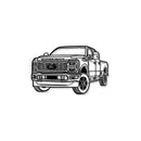 2024 F-250 Platinum Perspective Metal Car Wall Art - NC1271
