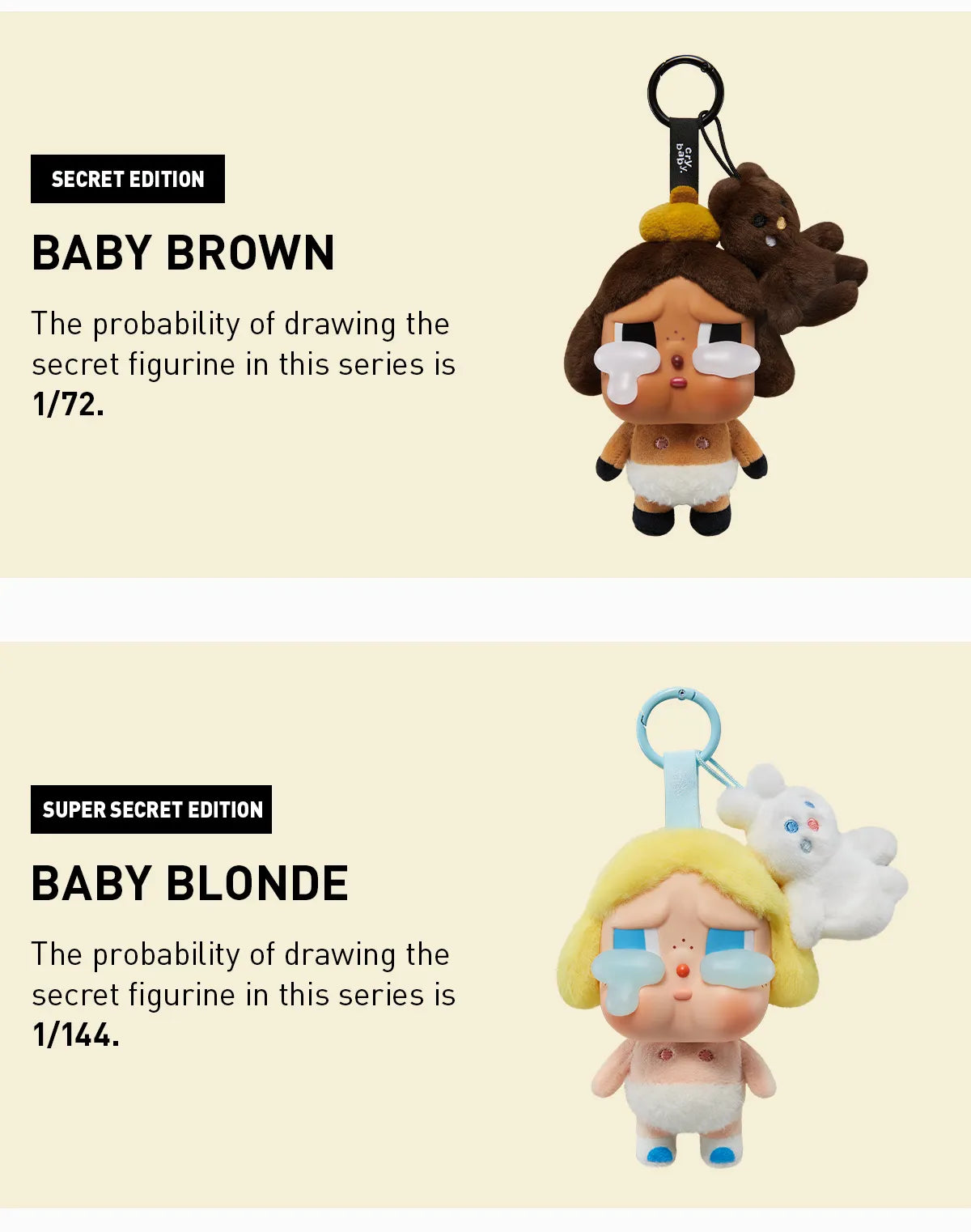 RESTOCK: JULY] POPMART CRYBABY Crying Again Series - Vinyl Face Plush