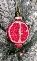Christmas Glass Ornament - Pomegranate Slice by Wizardi F07M3-54 HB-SY25416