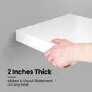Modern Finish Floating Shelf - 2 Inches Thick, Long Floating Shelf for Wall