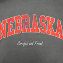Nebraska Cornfed & Proud Crop Top T-Shirt | Multiple Sizes | Gray | Pretty & Fabulous