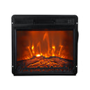 24" Insert Black Electric Fireplace with Remote Control