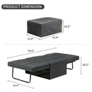 Ainfox 71 inch Dark Grey Convertible Sofa Bed Convertible Chair, Folding & No Installation Ottoman Bed with Adjustable Backrest, Sleeper Sofa