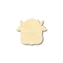 Unfinished Wood Cute Cow Head Shape - Craft - up to 46" DIY