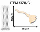 Unfinished Wood Crooked Flying Broom Silhouette - Craft- up to 46" DIY
