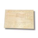 Unfinished Wood Etched Letter to Santa Shape | Paint By Line Crafts | up to 30" DIY