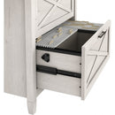 60W L Shaped Desk With Mobile File Cabinet For Home Office
