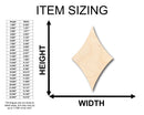 Unfinished Wood Curved Diamond Shape - Craft - up to 46" DIY