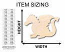 Unfinished Wood Cute Dragon Silhouette - Craft- up to 46" DIY