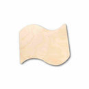 Unfinished Wood Cute Flag Silhouette - Craft- up to 46" DIY