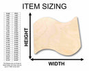 Unfinished Wood Cute Flag Silhouette - Craft- up to 46" DIY