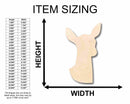 Unfinished Wood Deer Doe Head Silhouette - Craft- up to 46" DIY