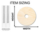 Unfinished Wood Donut Shape - Food Craft - up to 46" DIY
