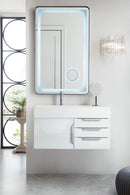 James Martin Columbia 36" Floating Single Bathroom Vanity, Glossy White