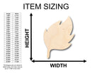 Unfinished Wood Earth Leaf Element Shape - Craft - up to 46" DIY