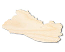 Unfinished Wood El Salvador Country Shape - Central America Craft - up to 46" DIY
