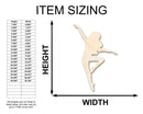 Unfinished Wood Dancer Shape - Dance Craft - up to 46" DIY