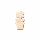 Unfinished Wood Flower in Pot Silhouette - Craft- up to 46" DIY