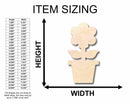 Unfinished Wood Flower in Pot Silhouette - Craft- up to 46" DIY