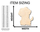 Unfinished Wood Fluffy Puppy Dog Shape - Craft - up to 46" DIY