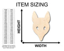 Unfinished Wood Fox Head Mask Shape - Craft - up to 46" DIY