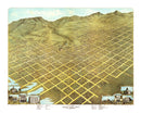 Vintage Map of Salt Lake City, Utah 1870