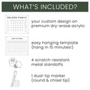 Frosted Acrylic Yearly Calendar | Horizontal Multi-style