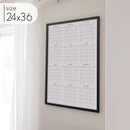 Framed Yearly Whiteboard Calendar | Vertical Pennington