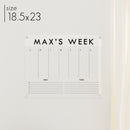 Weekly Acrylic Calendar + 2 Sections | Horizontal Madi