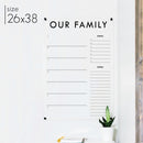 Weekly Acrylic Calendar + 2 Sections | Vertical Madi