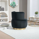 360 Degree Swivel Cuddle Barrel Accent Sofa Chairs, Round Armchairs with Wide Upholstered, Fluffy Velvet Fabric Chair for Living Room, Bedroom, Office, Waiting Rooms