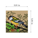 Needlepoint canvas for halfstitch without yarn Titmouse 2050D - Printed Tapestry Canvas