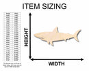 Unfinished Wood Great White Shark Silhouette - Craft- up to 46" DIY