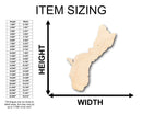 Unfinished Wood Guam Island Territory Shape - Craft - up to 46" DIY