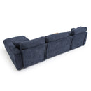 120.3'Sectional Sofa ,L-Shaped Oversized Couch ,Comfy Cloud Couch Set with Drop Down Table,360-degree Swivel tray ,Cup Holders,USB Charger,Storage Ottoman and Armrest,Wide Seat Sofa for Living room