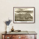 Vintage Map of San Diego, California 1880