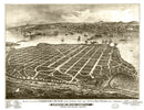 Vintage Map of San Diego, California 1880