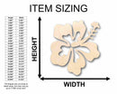 Unfinished Wood Hibiscus Flower Silhouette - Craft- up to 46" DIY