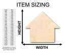 Unfinished Wood House Silhouette - Craft- up to 46" DIY