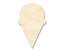 Unfinished Wood Ice Cream Cone Silhouette | Single Scoop | Craft Cutout | up to 46" DIY