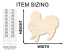 Unfinished Wood Japanese Chin Shape - Pet Craft - up to 46"