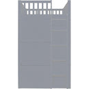 Twin Size House Loft Bed With Ladder and Wardrobe-Grey