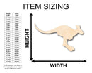 Unfinished Wood Kangaroo Australian Wildlife Shape - Craft - up to 46" DIY