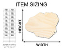 Unfinished Wood Kauai Hawaiian Island Shape - Craft - up to 46" DIY