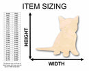 Unfinished Wood Kitten Silhouette - Craft- up to 46" DIY