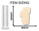 Unfinished Wood Lake Tahoe Shape - Craft - up to 46" DIY