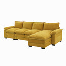 [VIDEO]118' Modern Chenille Sectional Sofa with Double Cushions,Storage Pockets,5 Seat Upholstered Indoor Furniture,L-shaped Comfy Cloud Couch with Reversible Chaise for Living Room,Apartment,3 Colors