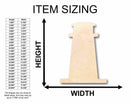 Unfinished Wood Light House Silhouette - Craft- up to 46" DIY